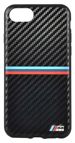 Чехол BMW M-Collection Carbon Inspiration Hard для iPhone 7/8/SE 2020 черный