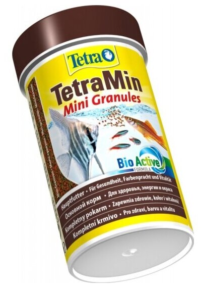 Корм для молоди и мелких рыб TetraMin Mini Granules в mini гранулах 100 мл - фотография № 9