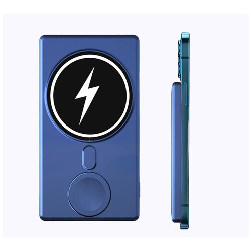 Внешний беспроводной аккумулятор Power Bank 3 в 1 С быстрой беспроводной зарядкой Синий 155900₽
