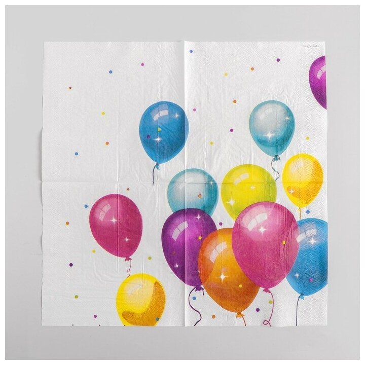 Салфетки бумажные «Кристальные шары», набор 12 шт., 33х33 см - фотография № 2