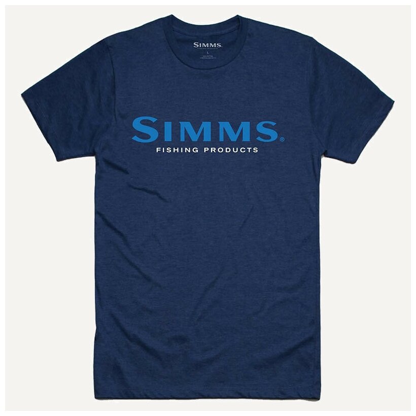 Simms Футболка Logo T-Shirt dark moon heather, Мужской, XL активный отдых