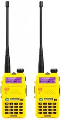 Комплект раций (радиостанций) Baofeng UV-5R жёлтые (2шт)