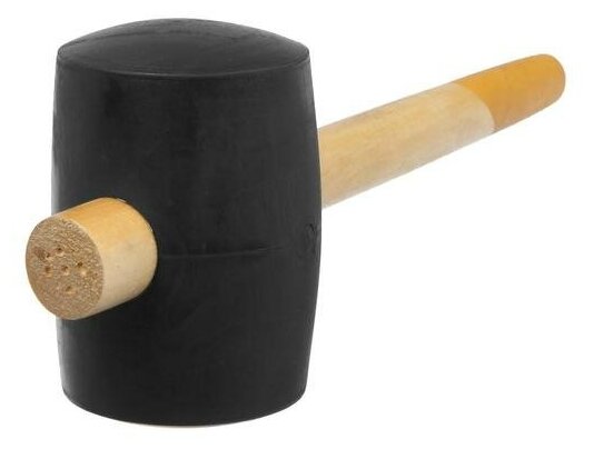 Киянка тундра, деревянная рукоятка, черная резина, 90 мм, 1100 г - фотография № 3