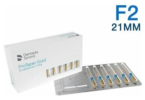 DENTSPLY SIRONA/Protaper Gold Машинные протейперы F2, длина 21 мм