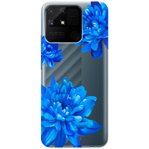 Силиконовый чехол на Realme narzo 50A, Рилми Нарзо 50А с 3D принтом Amazing Asters прозрачный силиконовый чехол на realme 7 рилми 7 с 3d принтом amazing asters прозрачный