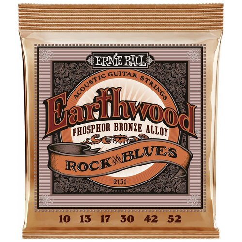 Ernie Ball 2151 - струны для акустической гитары Phosphor Bronze Rock and Blues (10-13-17-30-42-52)