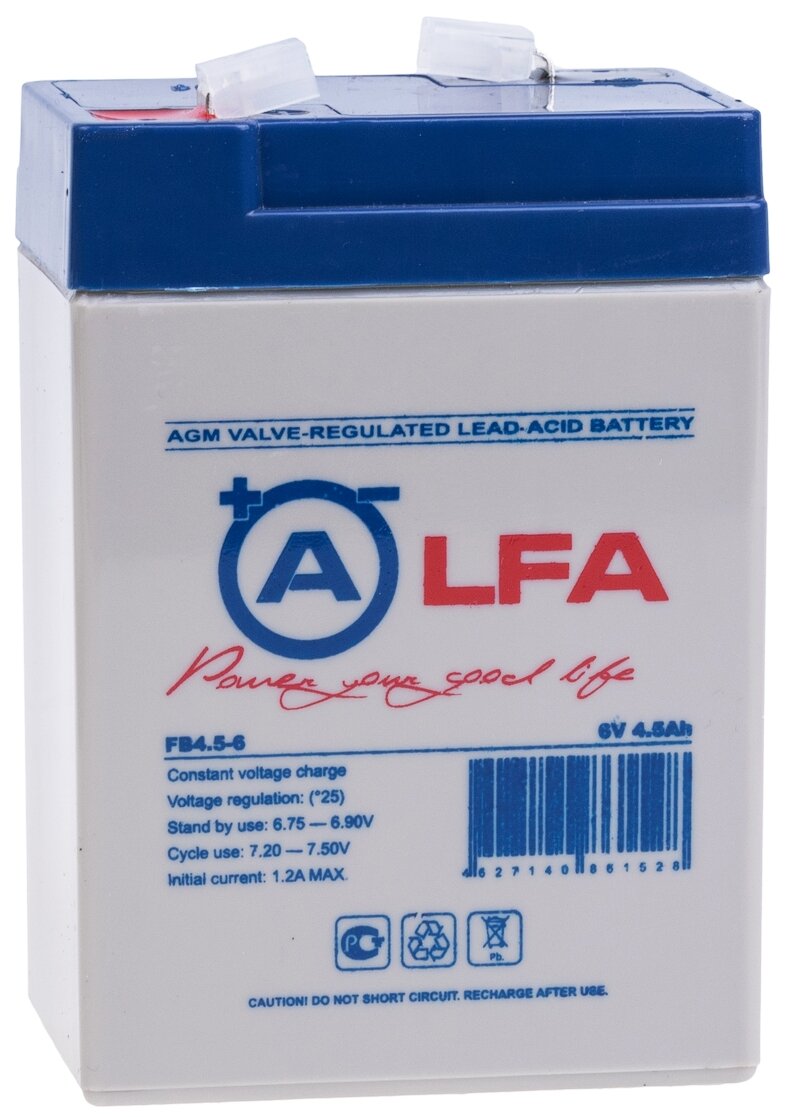 Аккумуляторная батарея ALFA Battery FB 4.5-6 6В 4.5 А·ч
