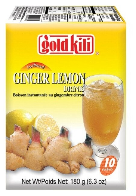 Имбирный напиток с лимоном и мёдом Gold Kili, быстрорастворимый 180 г (10 саше). - фотография № 10