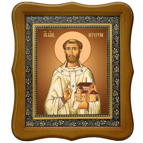 Августин Аврелий, Блаженный, Иппонийский, епископ. Икона на холсте. августин аврелий блаженный иппонийский епископ икона на холсте