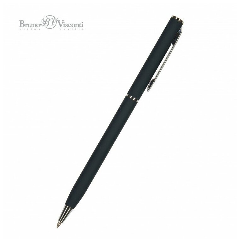 Ручка «Palermo» шариковая автоматическая, Сине-чёрный металлический корпус, 0,7 мм, Синяя