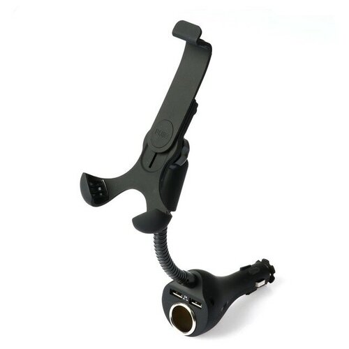 Держатель Carline в прикуриватель на длинной штанге с гнездом прикуривателя и 2хUSB