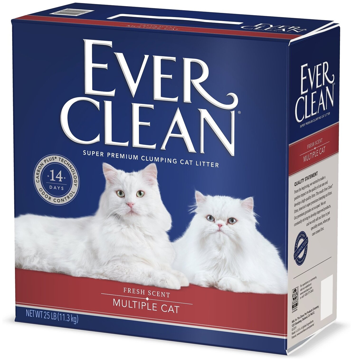 Наполнитель для нескольких кошек Ever Clean Multiple Cat, красная полоса, 10 л