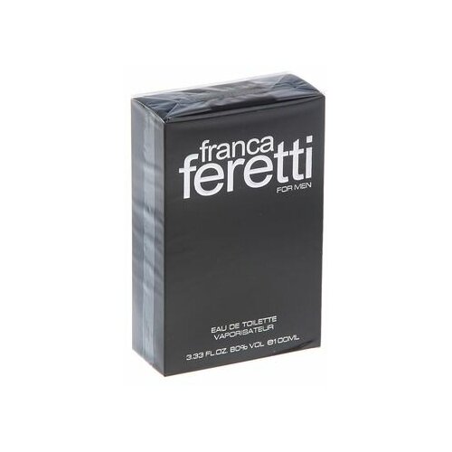 Туалетная вода мужская Franca Feretti Black, комплект 2 шт., 100 мл, Elite Creations