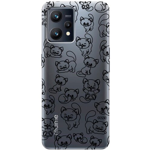 Силиконовый чехол на Realme 9 / Рилми 9 с 3D принтом Cute Kitties прозрачный силиконовый чехол на realme 9 pro рилми 9 про с 3d принтом cute kitties прозрачный