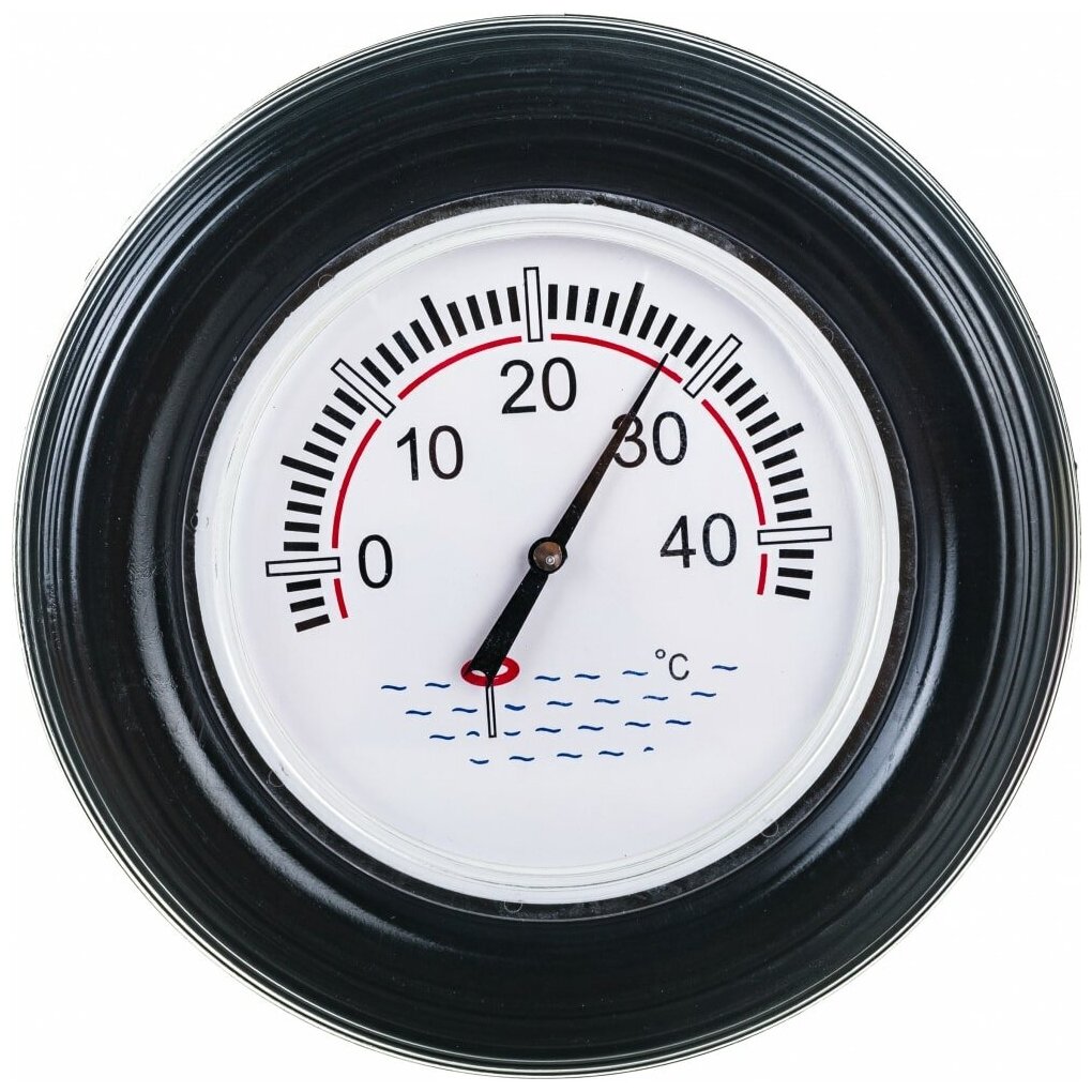 Термометр Chemoform DELPHIN для бассейна круглый, черный (арт. 2500007DP) - фотография № 1