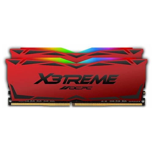 Оперативная память 16Gb 8Gbx2 OCPC X3 RGB MMX3A2K16GD432C16RE DDR4 DIMM 3200Mhz RGB CL16 RED 587700₽