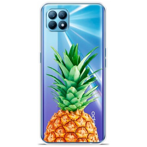 Силиконовый чехол на OPPO Reno4 SE Ананас / для Оппо Рено4 СЕ