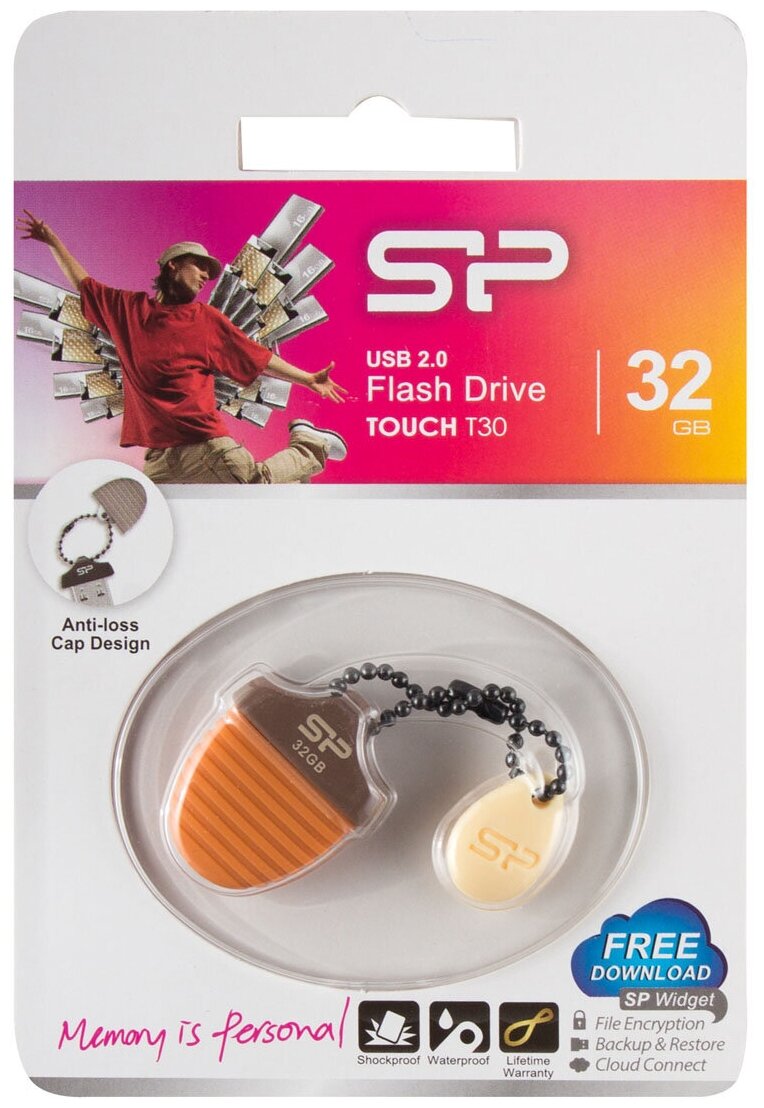 Флеш-память USB 32 Gb Silicon Power Touch T30 Hazelnut - 1 шт.