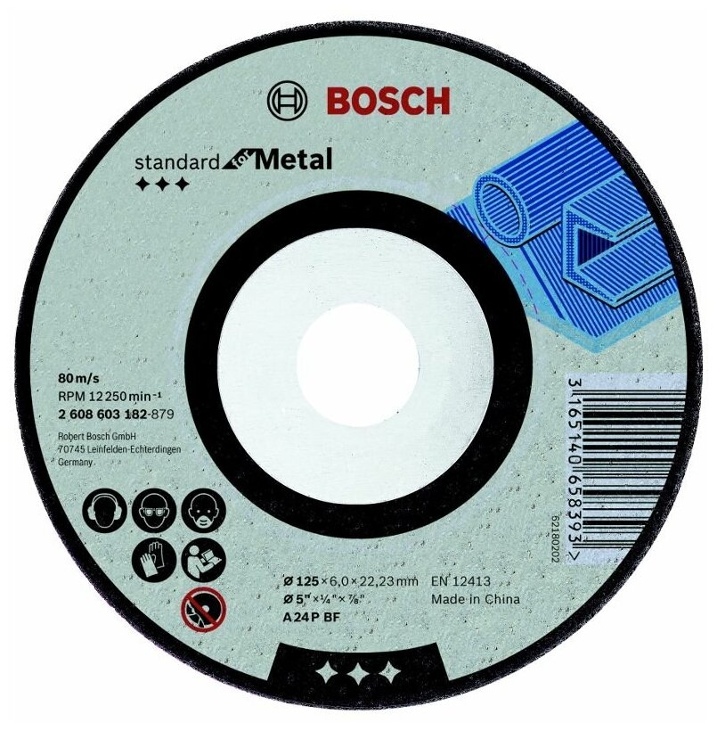 Диск отрезной BOSCH Standard for Metal 2608603183, 180 мм, 1 шт. - фотография № 2