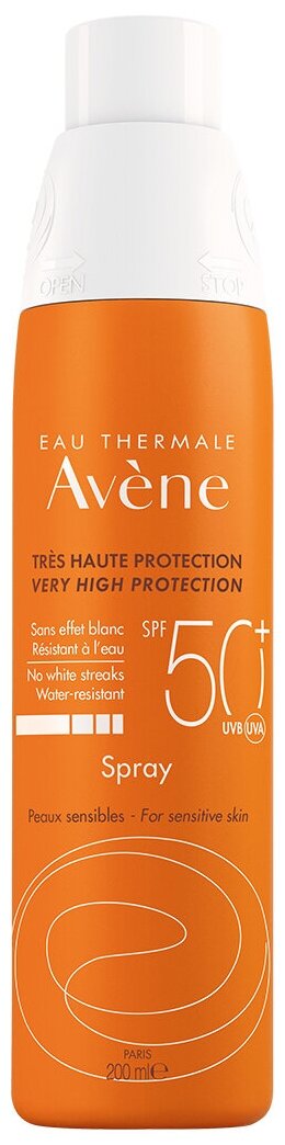 Солнцезащитный крем для лица и тела Avene SPF 50+ для чувствительной кожи, 200 мл