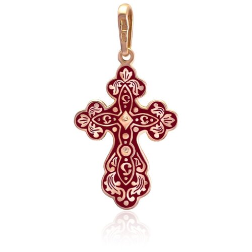 Крест Красноселие Крест из красного золота с эмалью (21234)