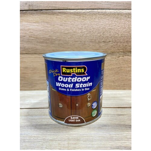 Финишная тонировка пропитка Outdoor Wood Stain,быстросохнущая краска для дерева и мебели, колер 250мл. Светлый дуб