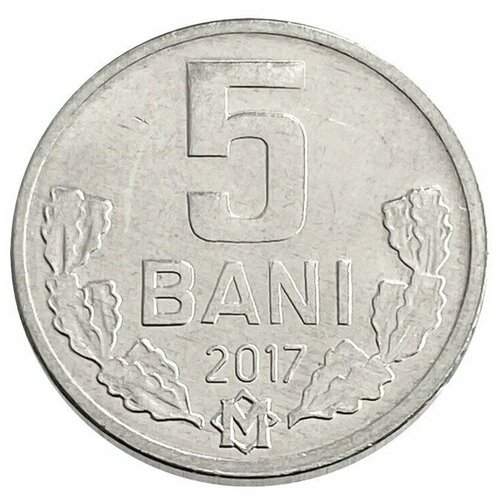 Монета 5 бани. Молдова, 2017 г. в. Состояние UNC (без обращения)
