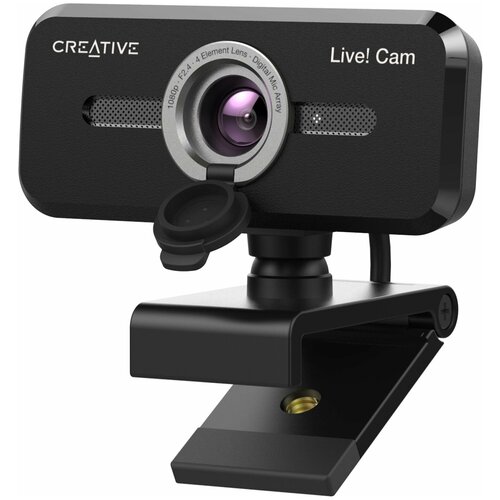 Камера Web Creative Live! Cam SYNC 1080P V2 черный 2Mpix (1920x1080) USB2.0 с микрофоном creative live cam sync 1080p v3 web камера