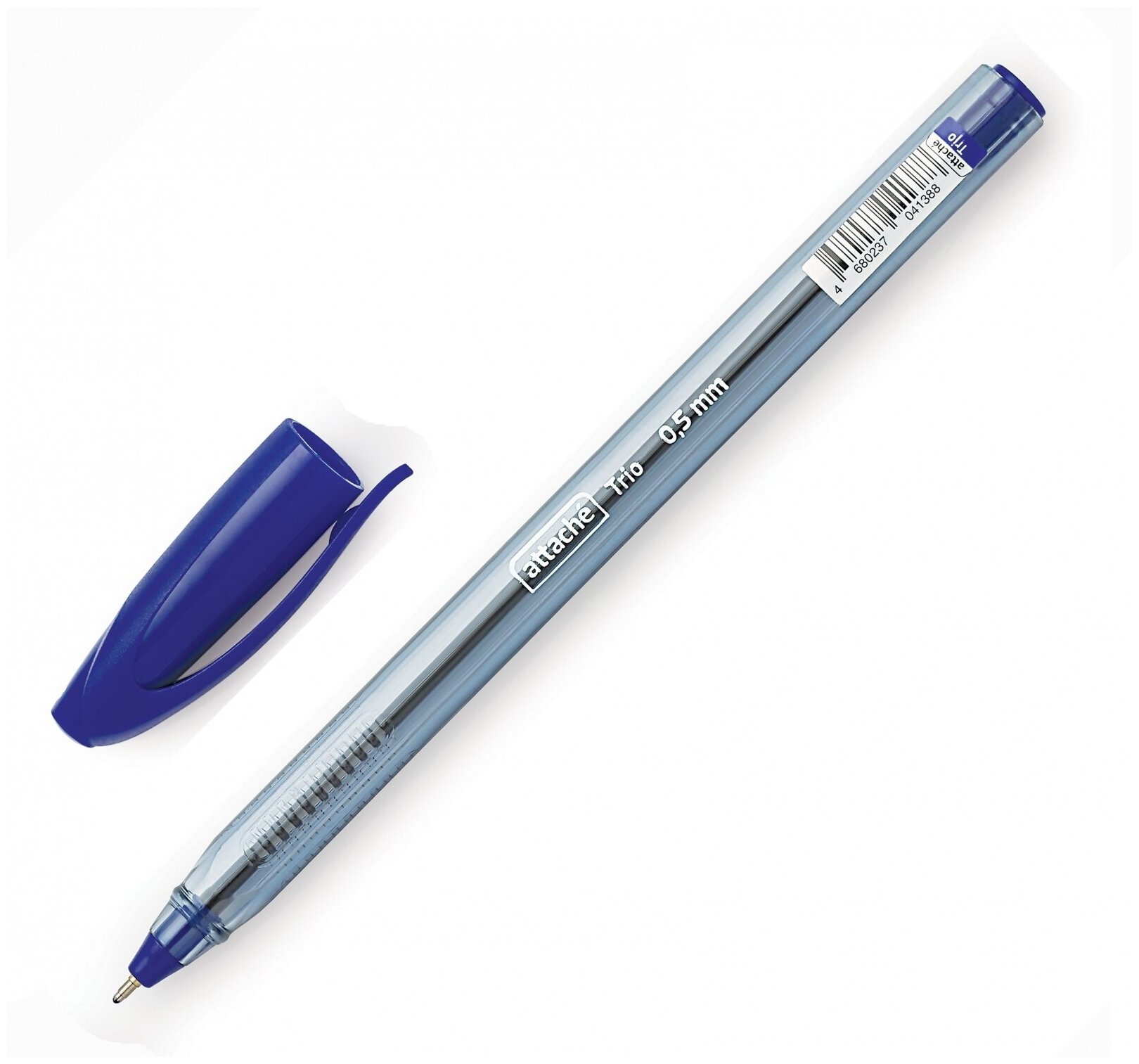 Ручка шариковая Attache Trio, масляная, синий стержень