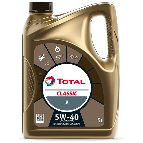 Моторное масло TOTAL CLASSIC 9 5W-40, 1 литр