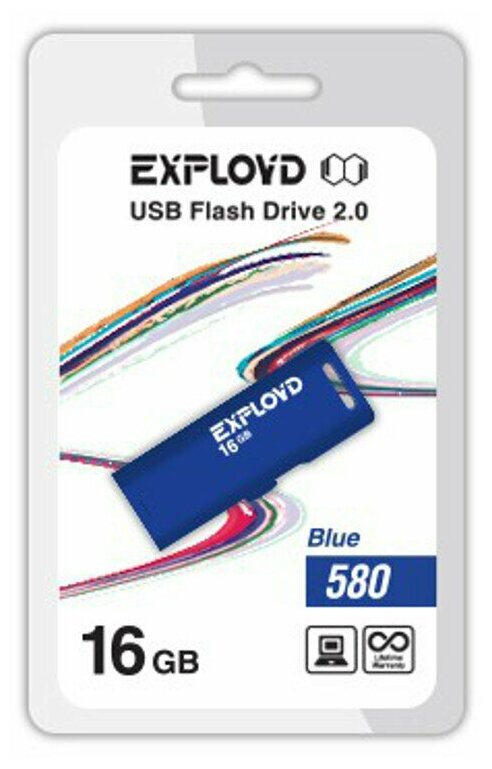 USB Flash Drive 16Gb - Exployd 580 EX-16GB-580-Blue