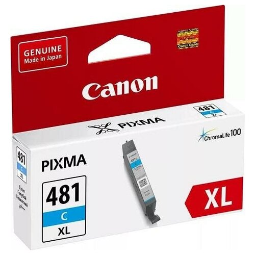 комплект картриджей inko pgi 480 cli 481 xl для canon pixma ts704 ts9540 ts6140 ts6240 ts6340 tr7540 tr8540 5 цветов Чернильница Canon CLI-481XL Cyan (2044C001)