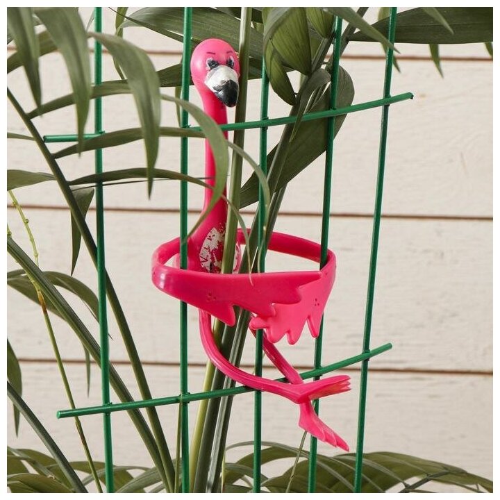 Подвязка для растений Фламинго, 2 шт, для прикрепления садовых или комнатных растений к опоре - фотография № 3