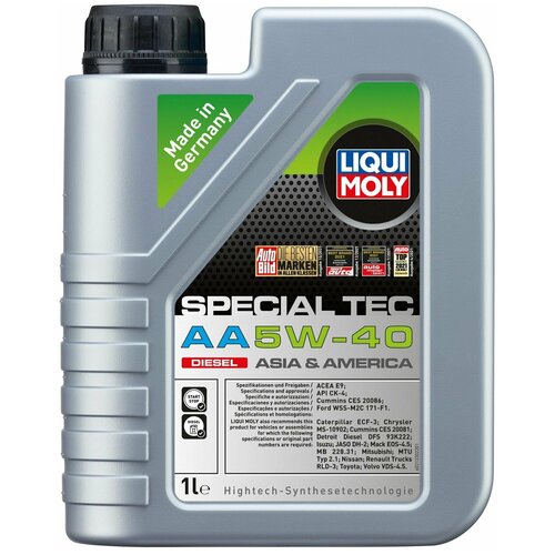 21331 LiquiMoly НС-синтетическое моторное масло Special Tec AA Diesel 5W-40 4л