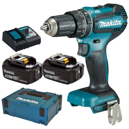 Ударная дрель-шуруповерт Makita DHP485RTJ; 18 V; 2x5,0 Ah аккум. аккумулятор для электроинструмента makita 031 662 14 4v 1 5ah