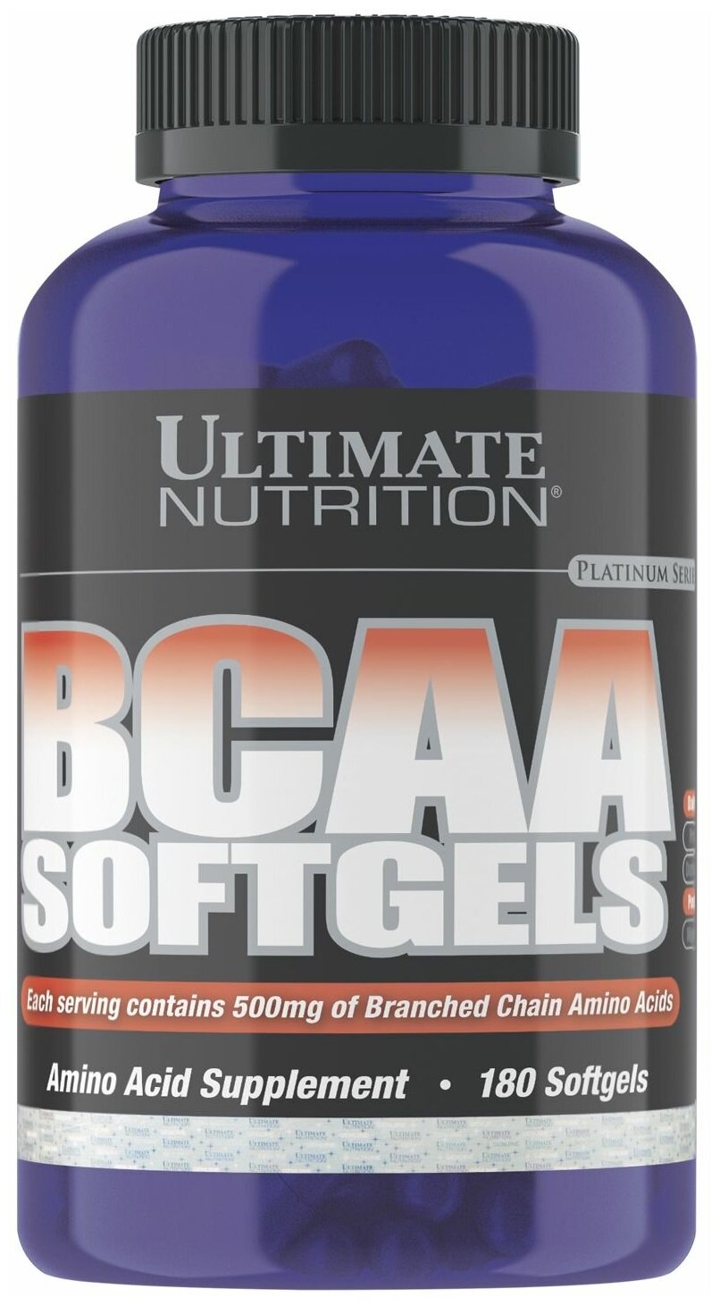 Аминокислоты Ultimate Nutrition BCAA SOFTGELS 180 софтгель