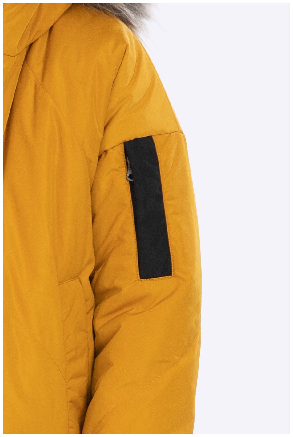 Куртка Шалуны зимняя, удлиненная, размер 36, 140, желтый - фотография № 8