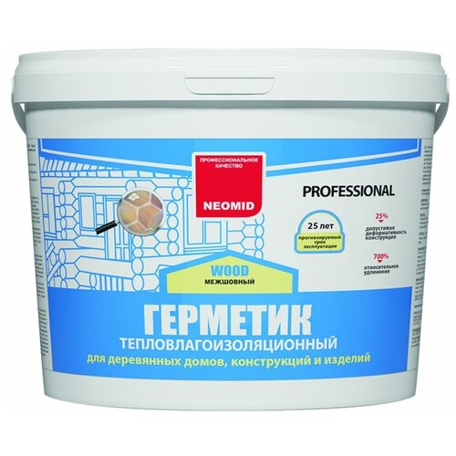 Герметик строительный NEOMID теплый ДОМ WOOD PROFESSIONAL Медовый - 3 кг