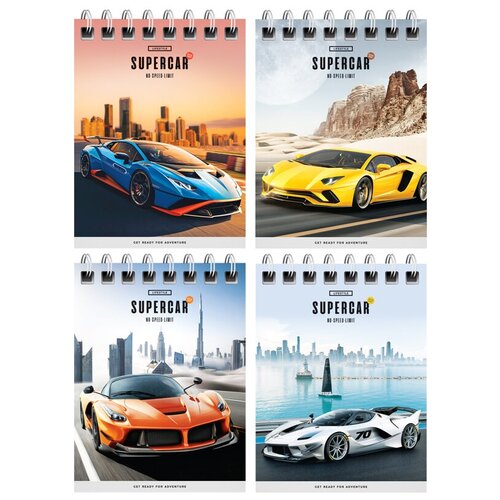 Блокнот А7 40л. на гребне ArtSpace Гонки. Sport cars ( Артикул 332065 )