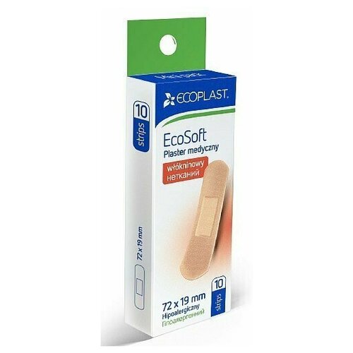 ECOPLAST пластырь медицинский тканый ECOSOFT 72Х19ММ N10