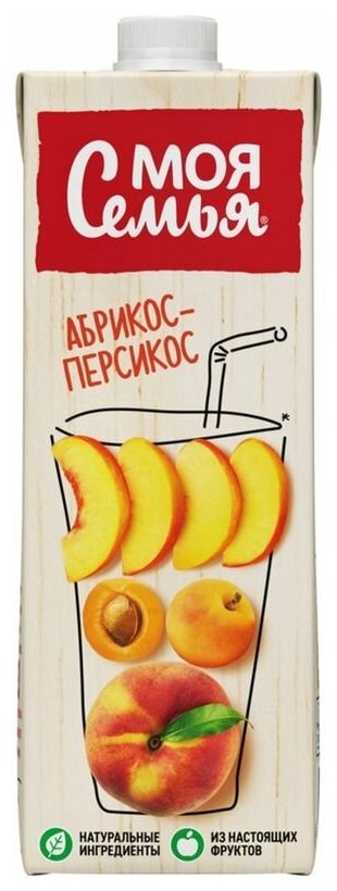Напиток сокосодержащий Моя семья Абрикос-персикос, яблоко-абрикос-персик