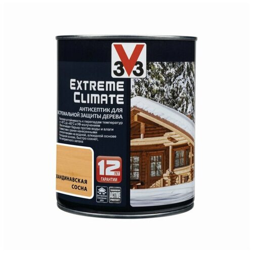 Антисептик для дерева V33 EXTREME CLIMATE акрил, п/гл, скандинавская сосна 2,5л