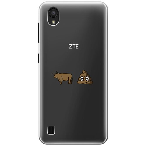 Силиконовый чехол с принтом Bull Shit для ZTE Blade A5 (2019) / ЗТЕ Блейд А5 2019 силиконовый чехол на zte blade a5 2019 хомяки для зте блейд а5 2019