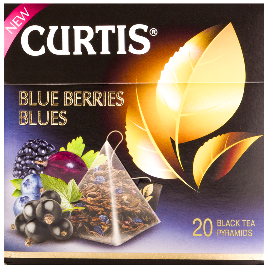 Чай Curtis "Blue Berries Blues", черный с добавками, 20 пирамидок - фотография № 10