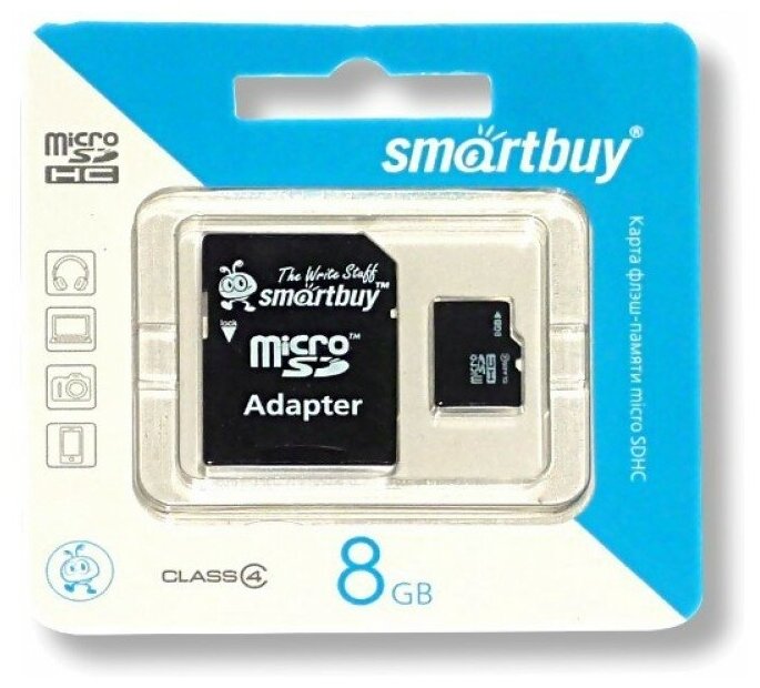 Карта памяти 16GB SmartBuy micro SDHC class 4 (SD адаптер) - фото №3