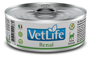 Влажный диетический корм для кошек Farmina Vet Life Renal Ренал для поддержания функции почек при почечной недостаточности 12 шт х 85 г.