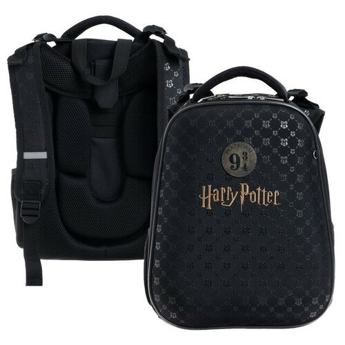 Рюкзак каркасный, «Гарри Поттер», 37 х 29 х 17, для мальчика, чёрный