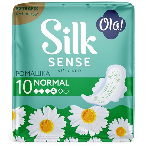 Ультратонкие прокладки OLA ! Silk Sense ULTRA NORMAL Ромашка, 10 шт