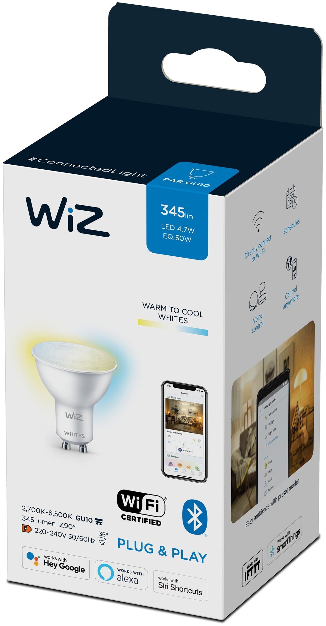 Лампа WiZ Wi-Fi BLE 50W GU10 927-65 TW 1PF/6