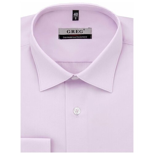 Рубашка GREG, размер 164-172/44, сиреневый рубашка greg повседневный стиль полуприлегающий силуэт длинный рукав манжеты размер 164 172 44 белый